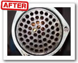 Ultrasonic cleaning for heat exchanger