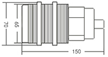 medium range ultrasonic distance transducer