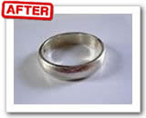 After cleaning Ultrasonic cleaning for ring