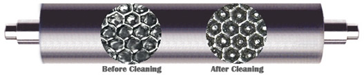 cleaning effect on ceramic anilox roll